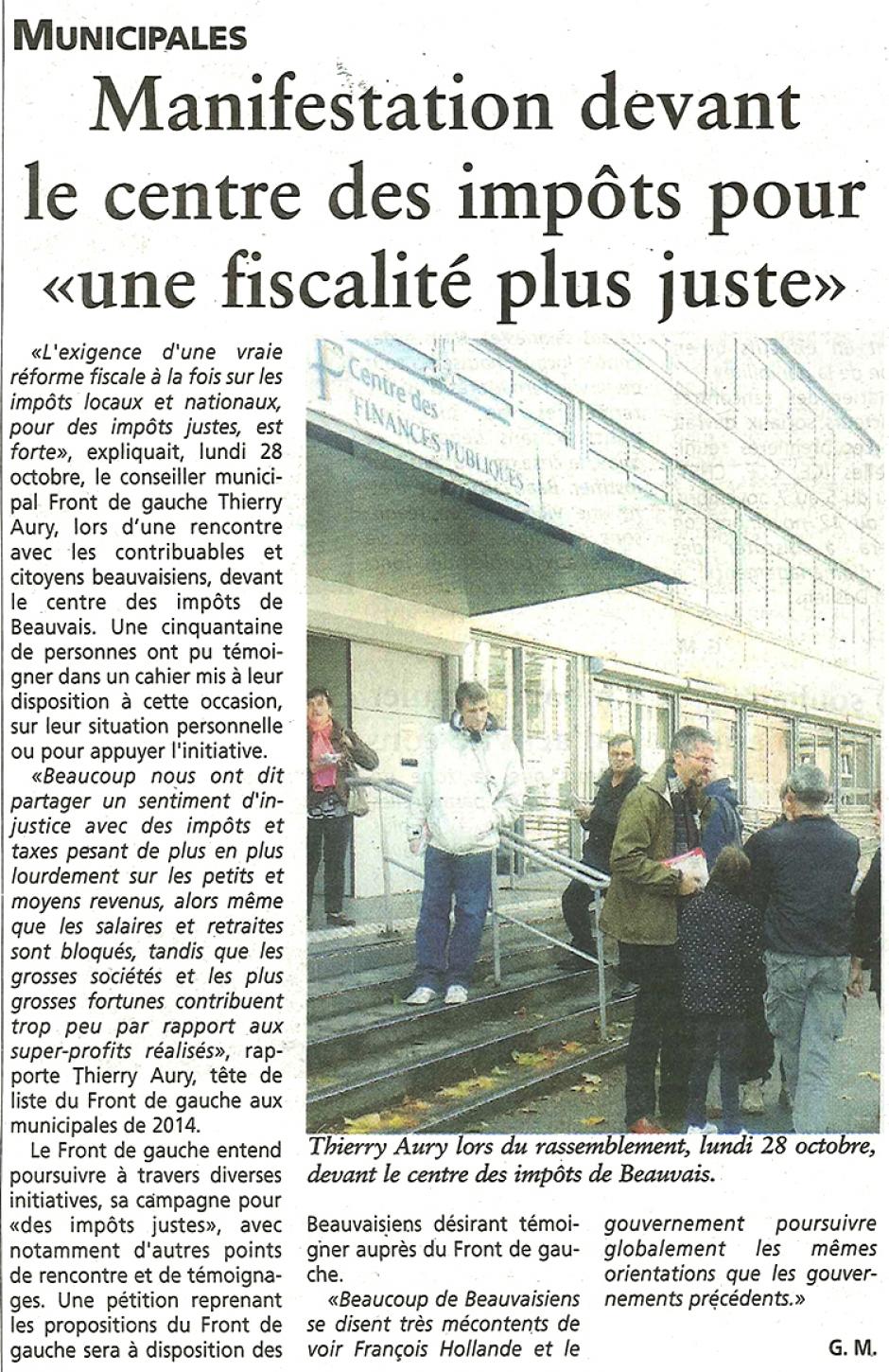 Façade du centre des impôts de Beauvais accueillant les usagers pour services et informations