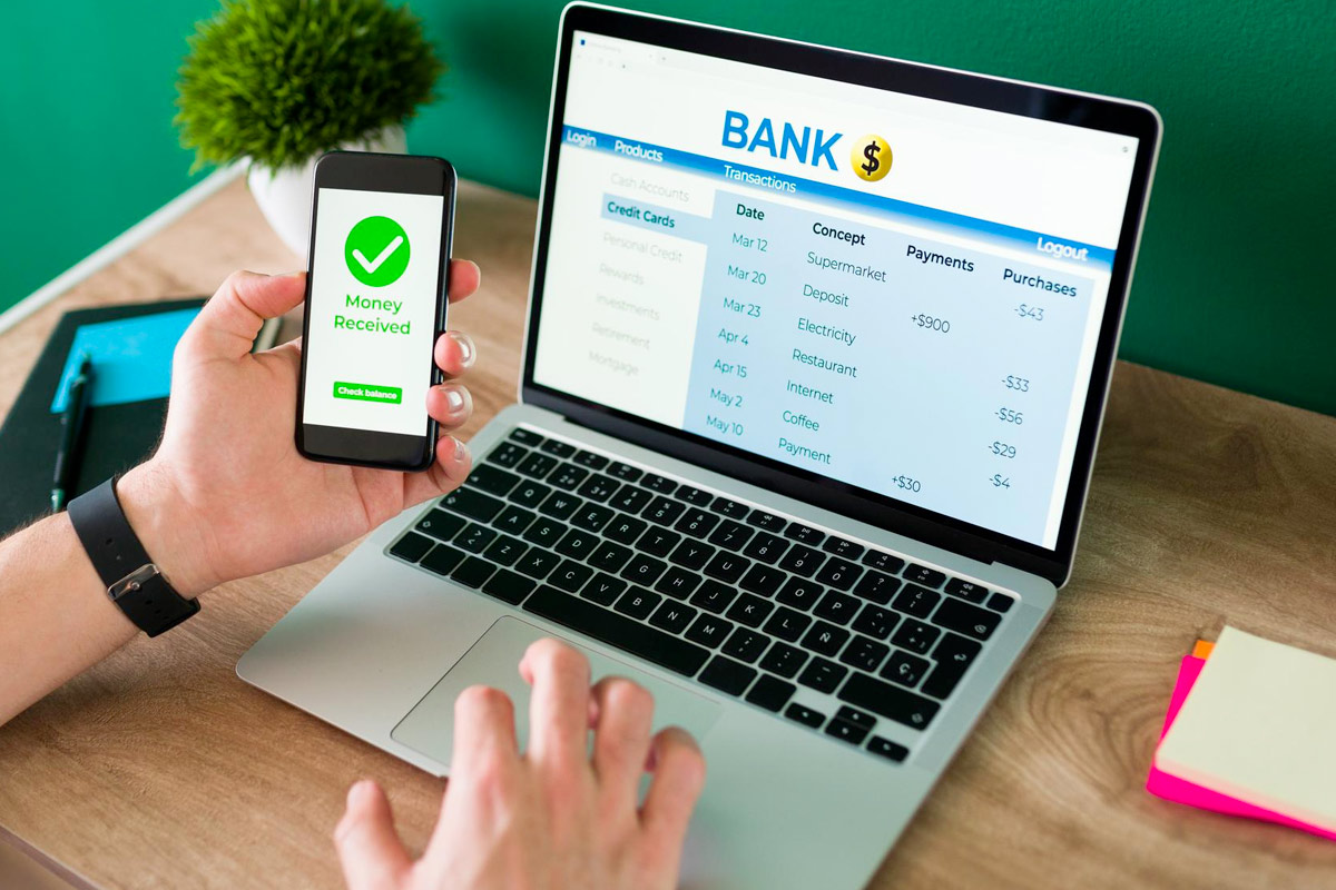 Illustration d'un virement SEPA avec des éléments bancaires visibles